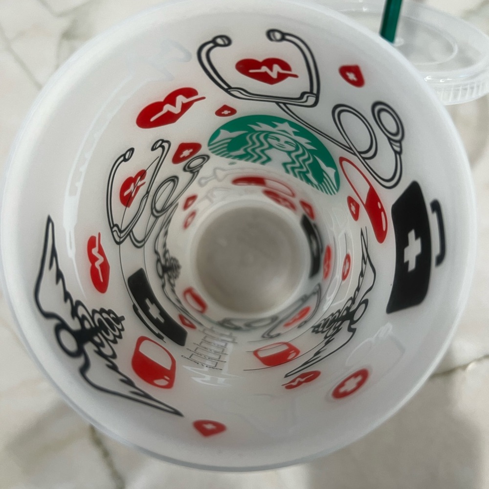 Nurse Starbucks Cup Handmade - Picture 6 of 7